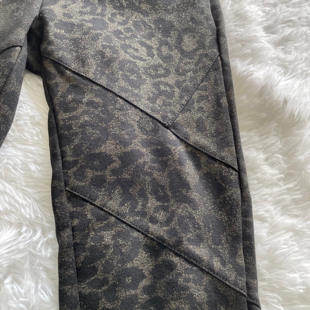 Free People Animal Print Metallic Leggings View 5